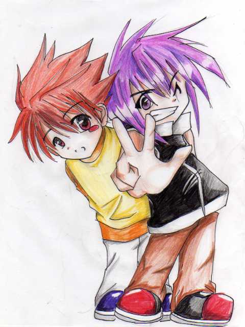 Dark And Daisuke...chibi