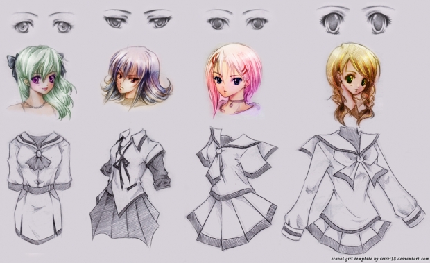 school girl template