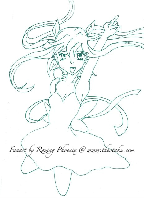 Miku Hatsune Underwater [Lineart]