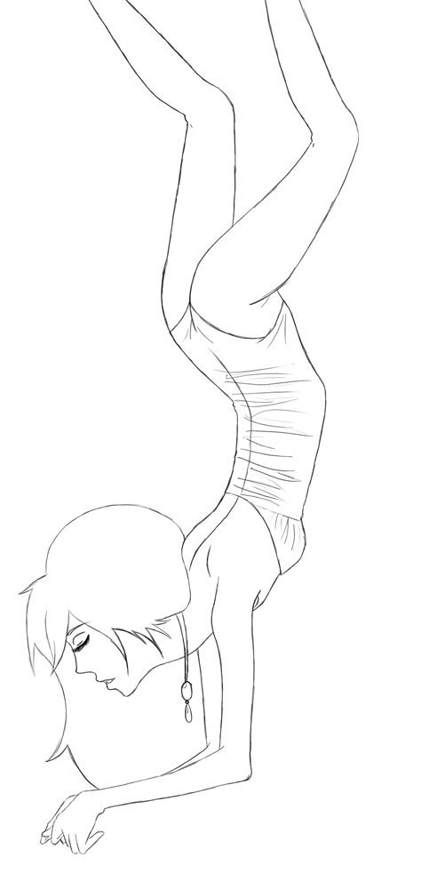 Hand Stand ~ Lineart