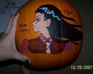 My 1st Pic Of Illumi!! (on A Pumpki