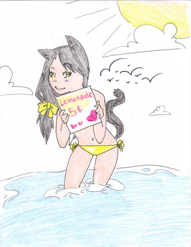 lemonade sale by the seashore