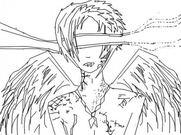 Fallen Angel- Lineart/Colour Me