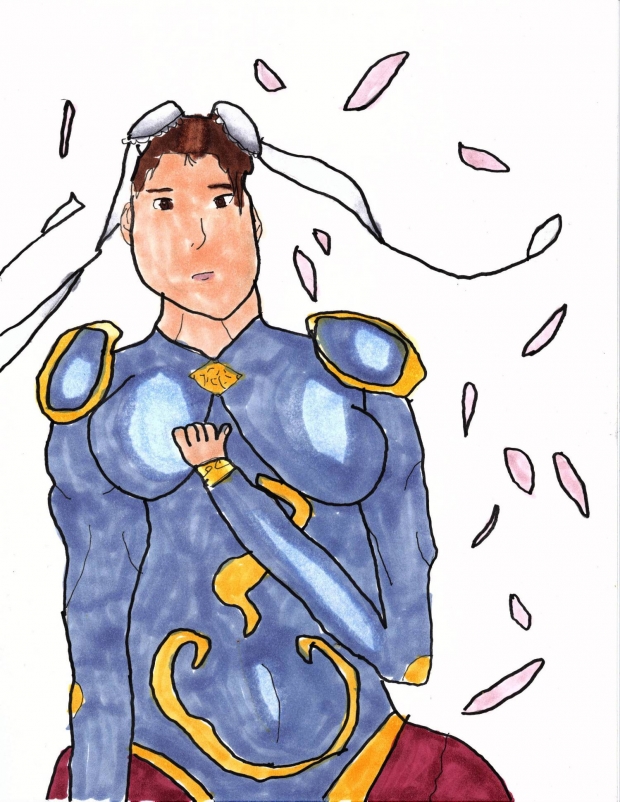 Chun-Li and Cherry Blossoms