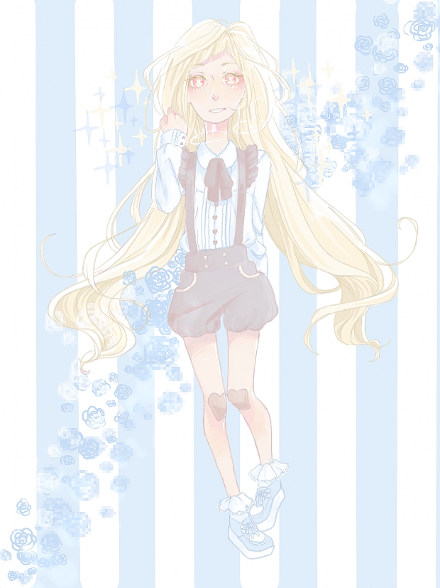 blue roses and stripes