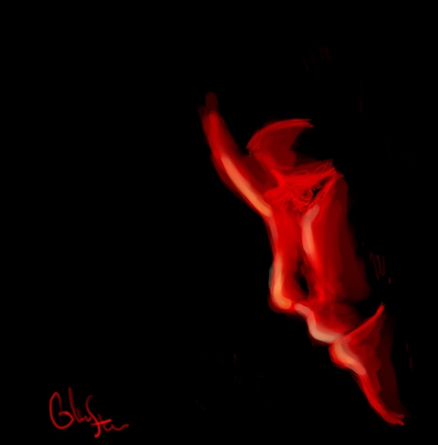 staring into the fire