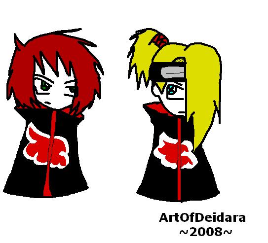 Deidara and Sasori Chibiz