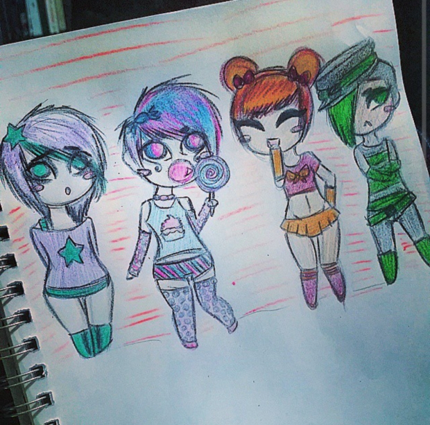 colorful chibi clique