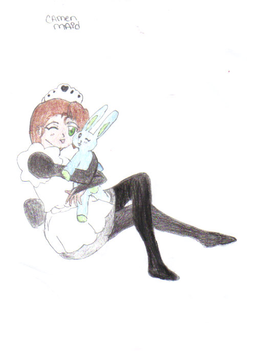 Maid Carmen Hugging A Bunny