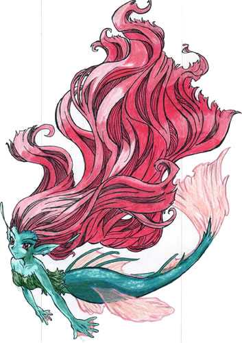 Pink Haired Mermaid