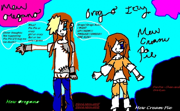 Orego (Ore-Kun) Izzy (Pie-Pie-Chan)