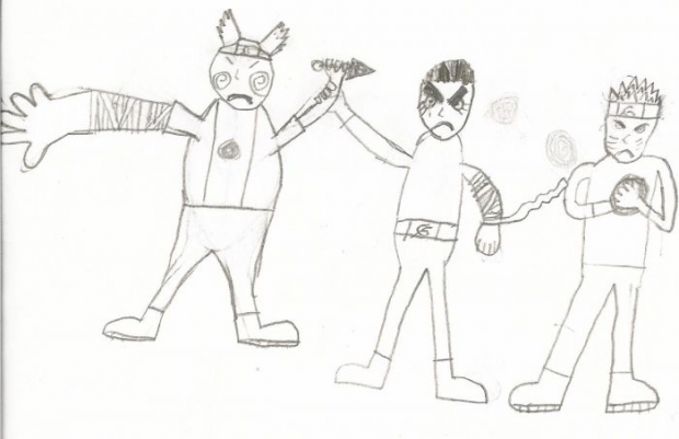 Naruto Choji And Rock Lee