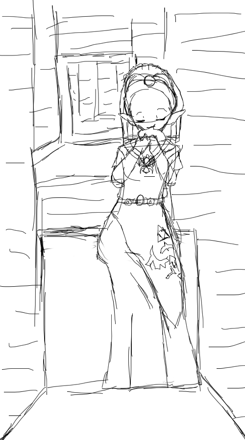 young zelda , uncolored .