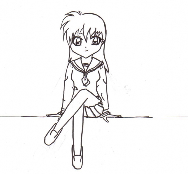 Kagome Chibi lineart