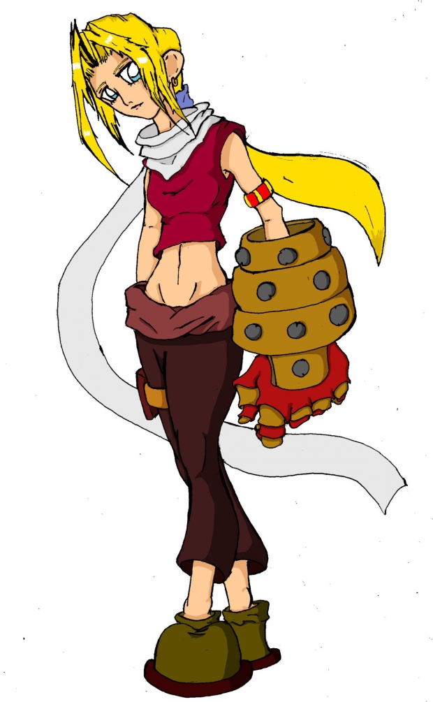 Alina The Gauntlet wearing battle girl