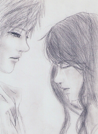 Zack and Armeria: Pencil Sketch