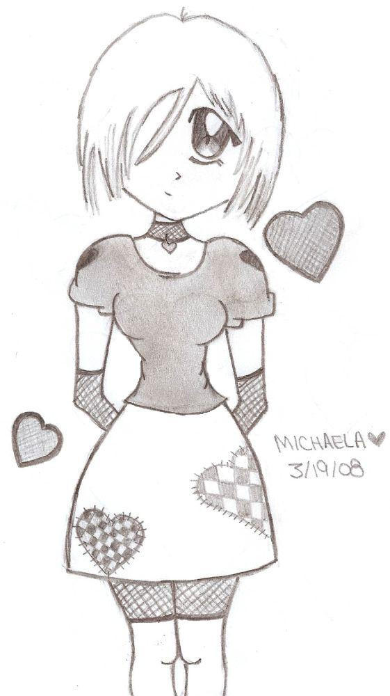 Punk Heart Anime Girl