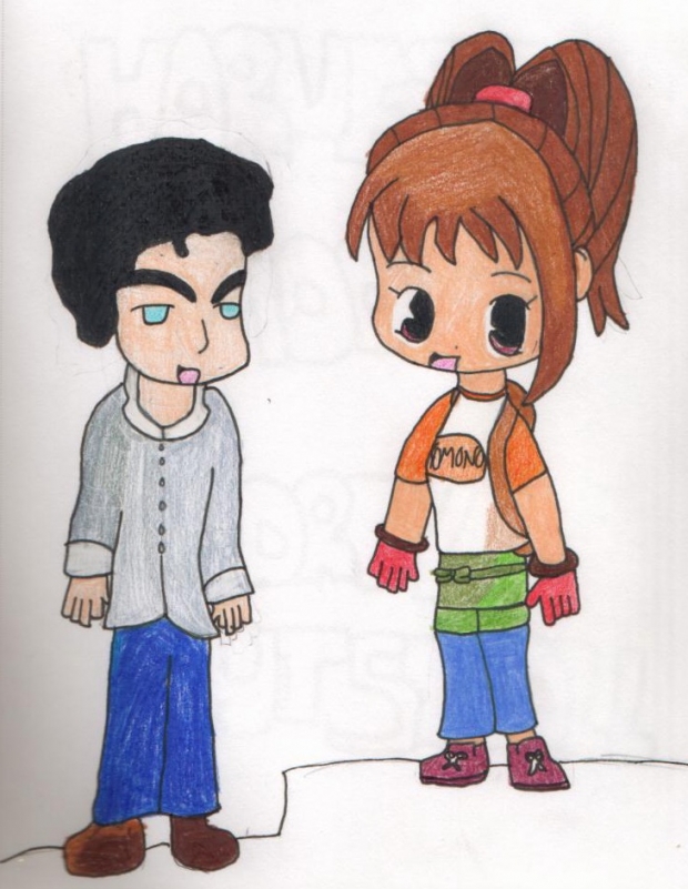 Marlin and the Main Character of Harvest Moon:Another Wonderful Life! ^^