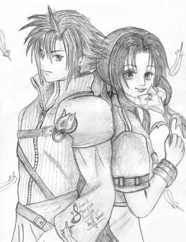 Cloud and Aerith