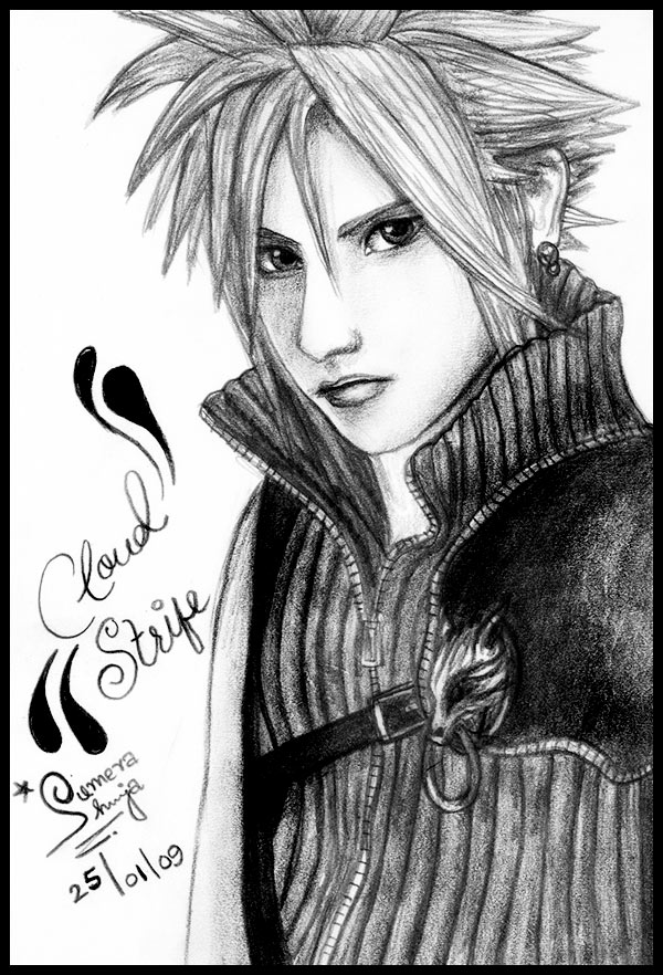 Cloud Strife Sketch by areemus
