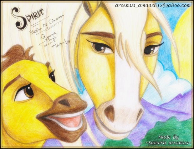Spirit(Stallion of Cimarron) art by areemus