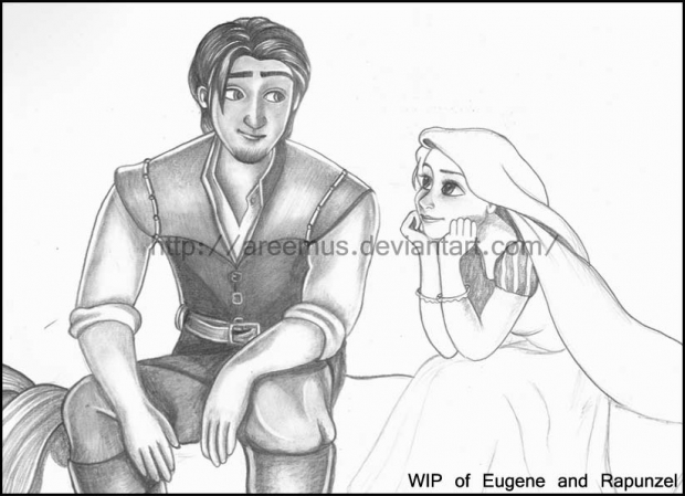 WIP of Eugene and Rapunzel~