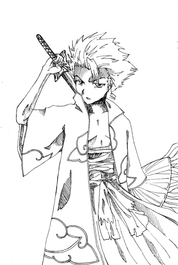 hitsugaya-lineart