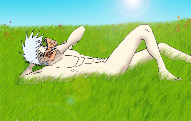 Kakashi sunbathing