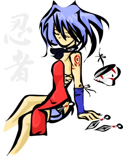 Ninja Hidden Among the Plain White Background