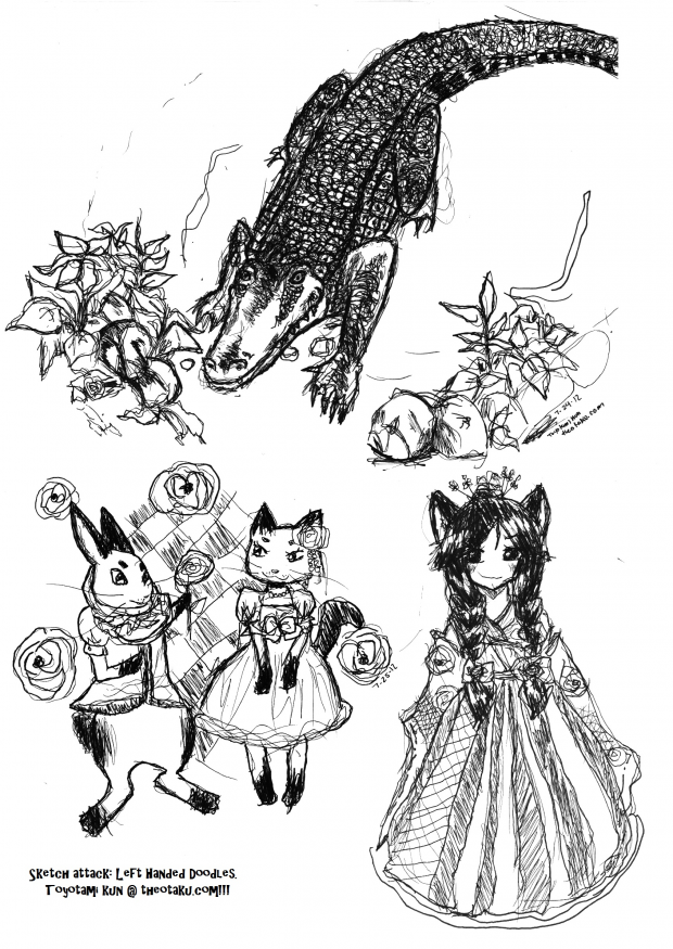Sketch Attack: Left handed doodles.