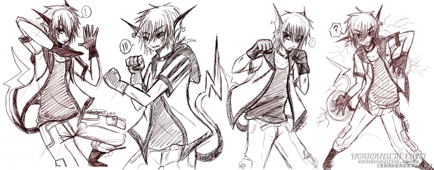 Sketch Attack: Action Poses.