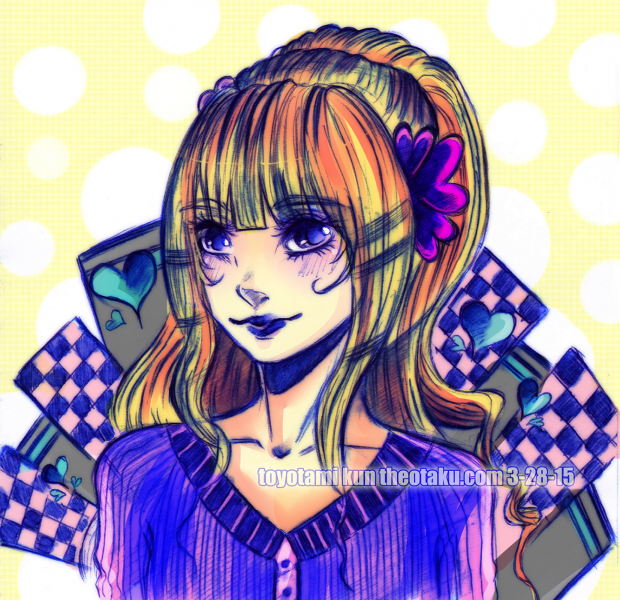 Checker Board and hearts.[colored ver.]