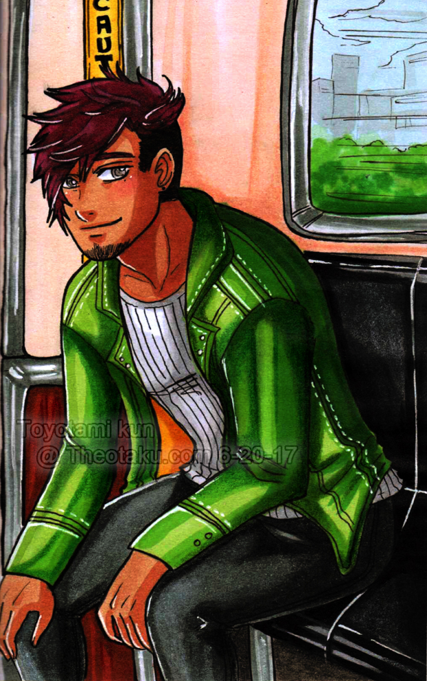 Peaceful ride on the subway.