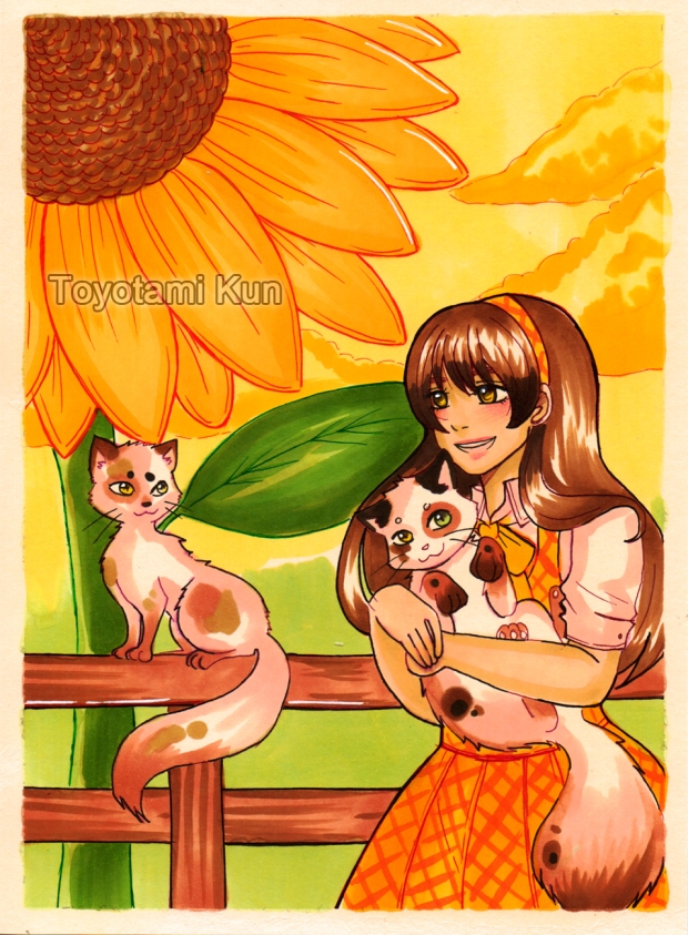 Sunflower and Cats