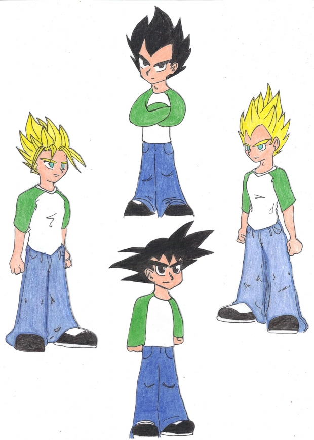 vegeta & goku teens