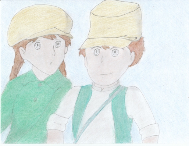 Sheeta and Pazu Colored