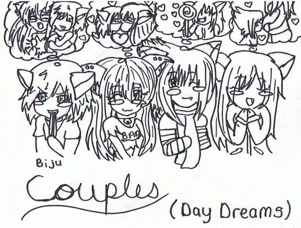 Biju Couples: Day Dreams (lineart)