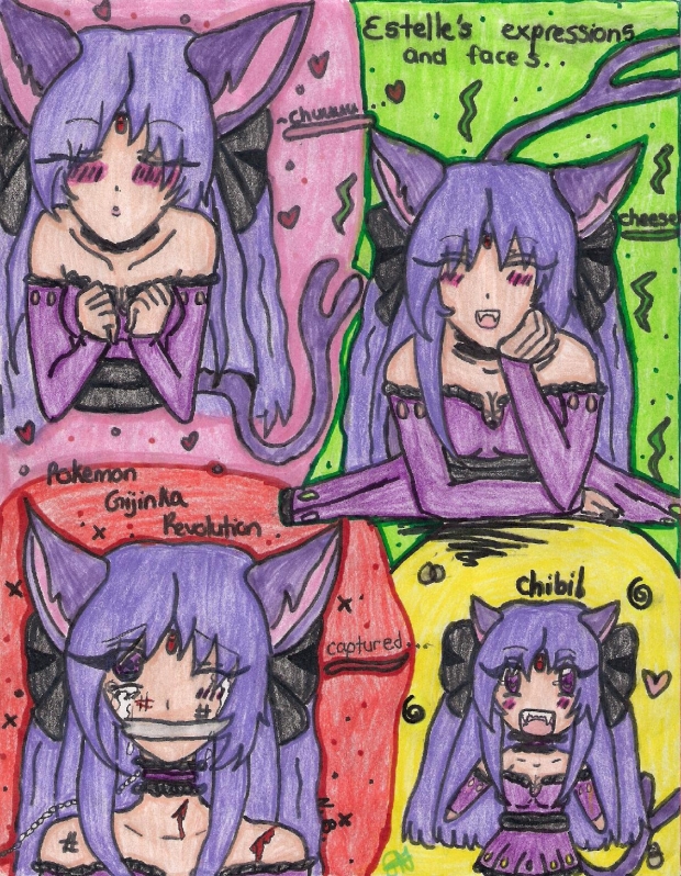 Estelle expressions and faces.