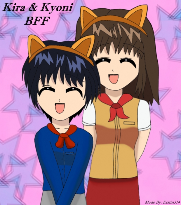 Kira & Kyoni with kitty headbands =^_^=
