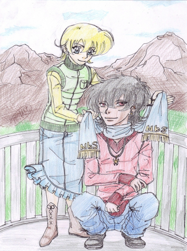 In front of the mountains