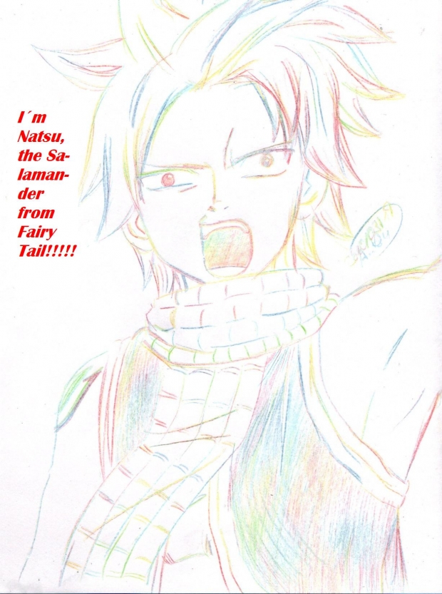 Rainbow-scribbled Natsu