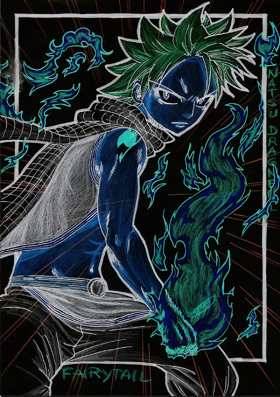 Natsu on fire -inverted