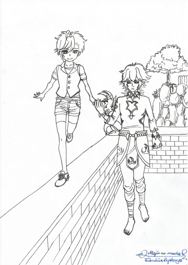 By your side - lineart