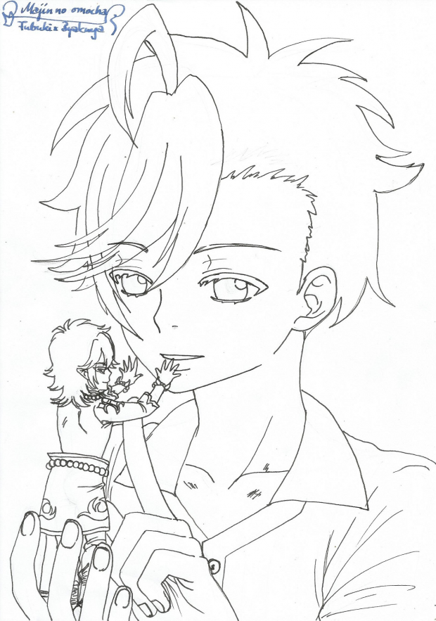 lineart - little doll