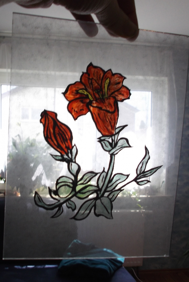 Flower on glas 2