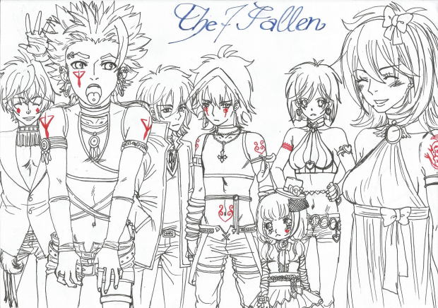 The 7 Fallen - lineart