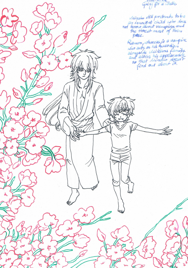 Going for a walk - lineart