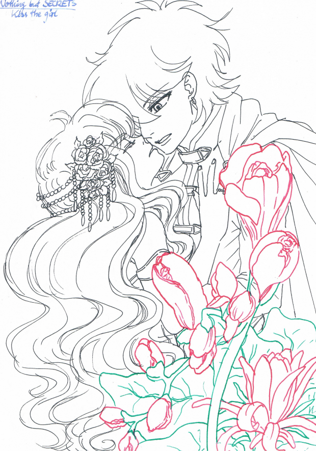 Kiss the girl - lineart