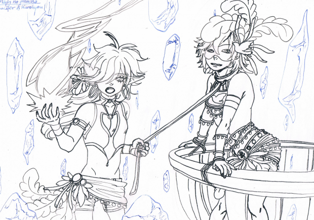 Lucifer to Kurohyou lineart