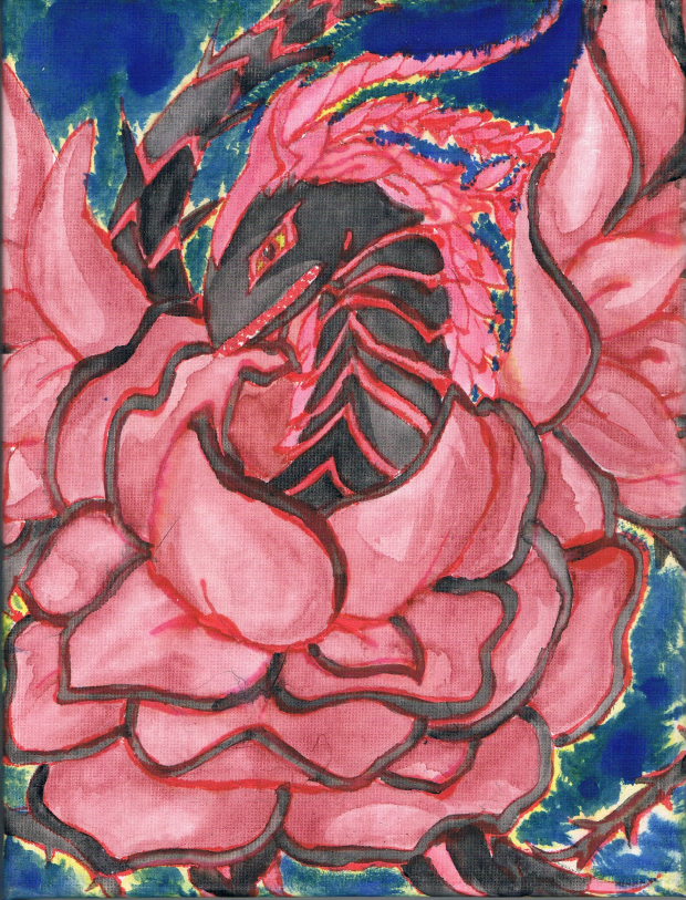 Black rose dragon